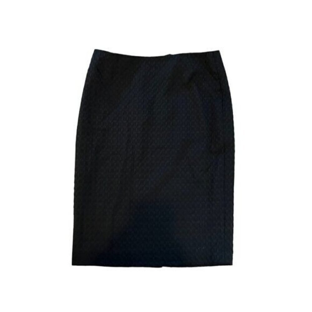 Lafayette 148 Pencil Skirt Size 10 Black Straight Career Textured